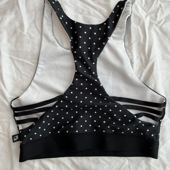 SoulCyle x Terez Small Polka Dot Long Sports Bra - Picture 2 of 2